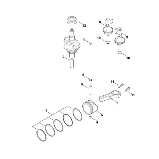 Picture of F - Albero motore, pistone EVC 4000.0 (EVC4000-0001)